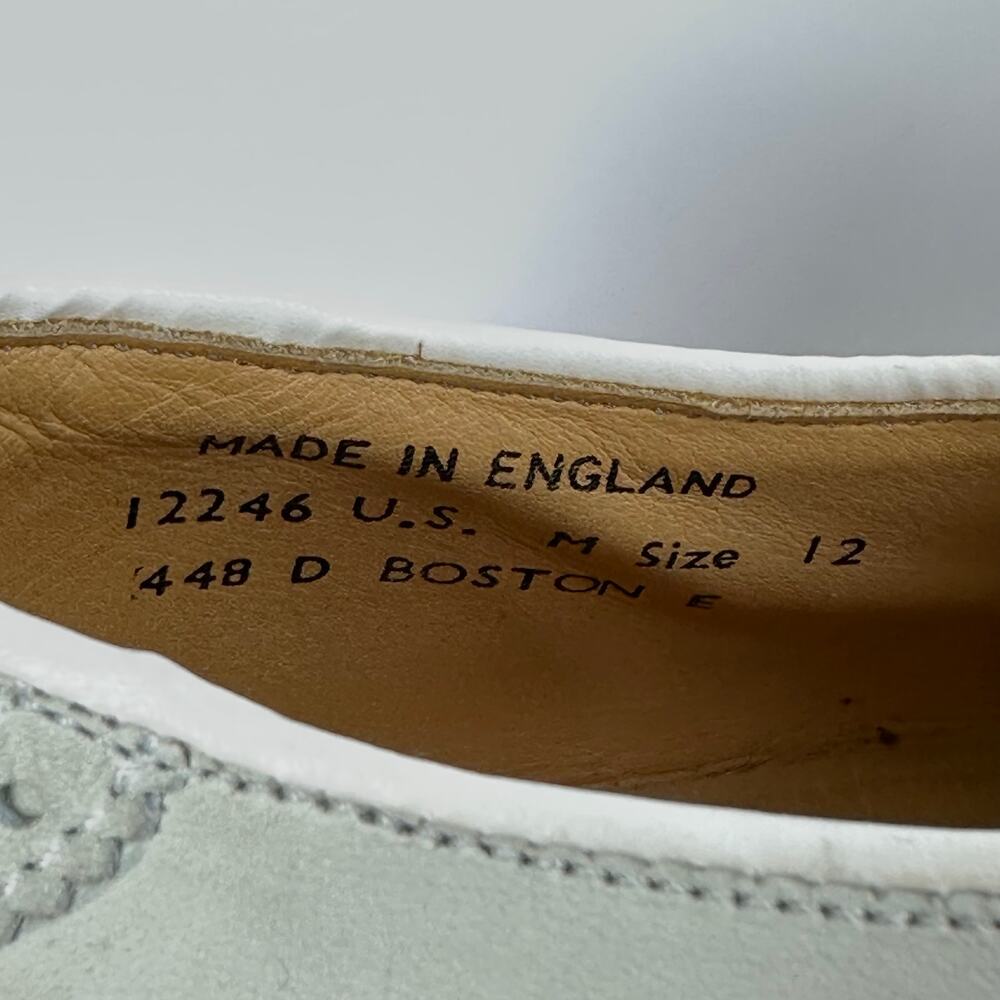 George Cox Barrie Ltd Oxford Shoes Men’s Size US 12 EU 44 Cream - Picture 7 of 10
